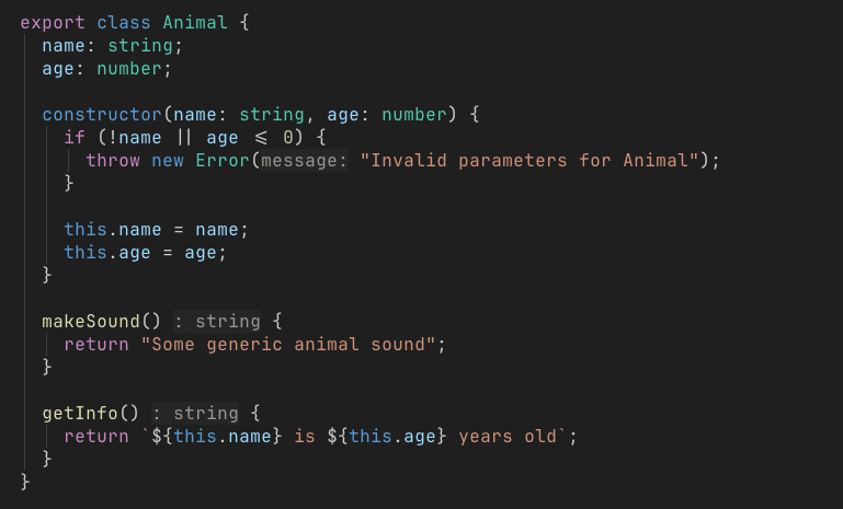 TypeScript OOP
